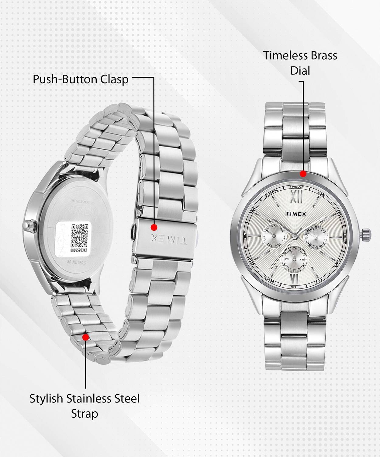 TIMEX TWEG218SMU01 Silver Dial Analog Watch - For Men - Image 2