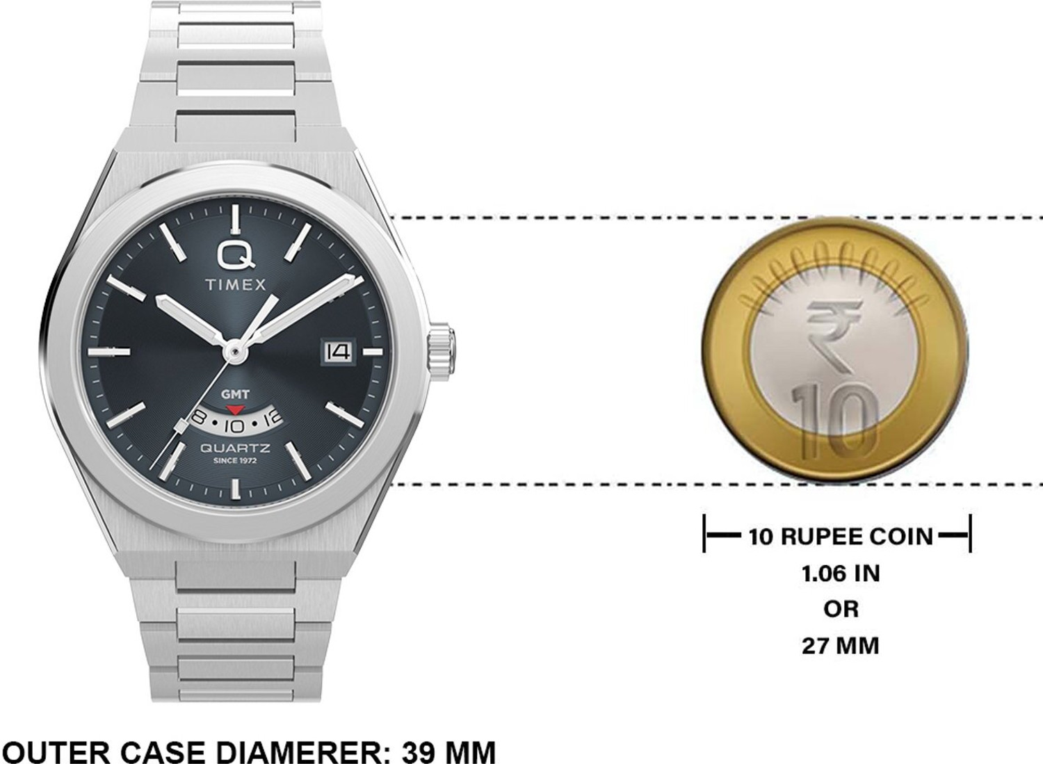 Image of TIMEX TW2Y12100UJ Continental Round 39mm Black Dial Analog Watch - For Men