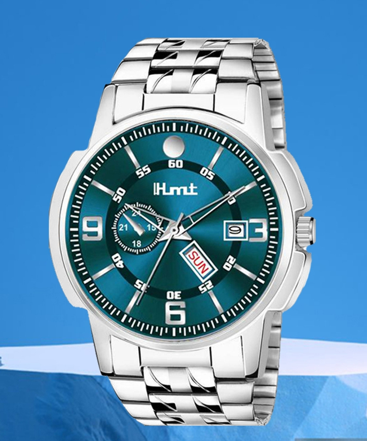 Image of HMT DLX HMDLX-BG3-2022-03 Trending HMTS Green Mens Watch-Watches & Branded Quartz and Wrist Ghadi For Men Analog Watch - For Men
