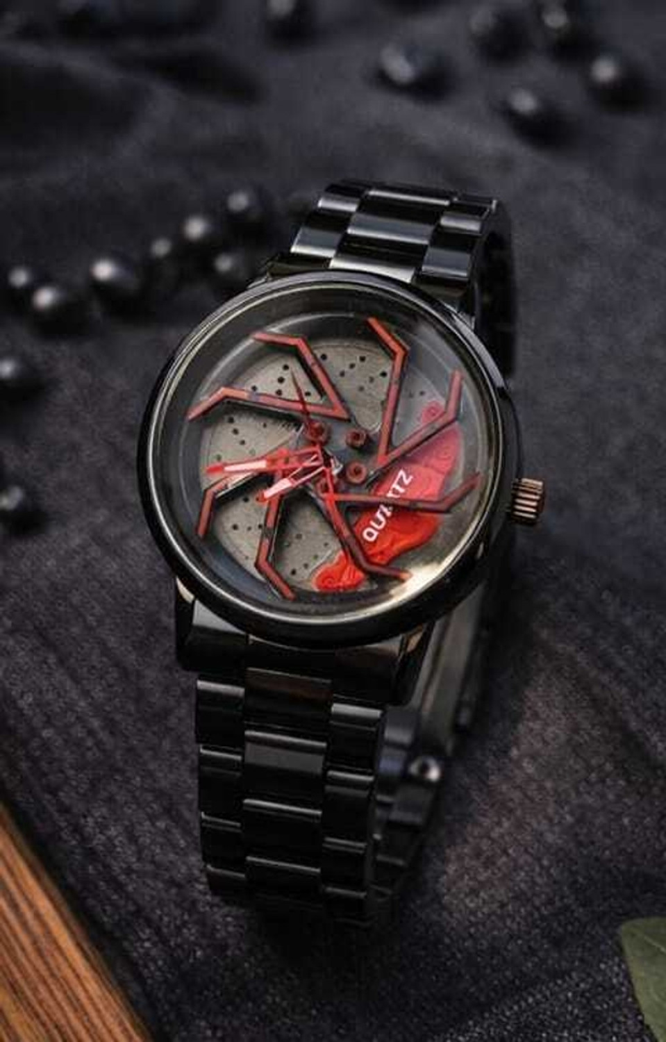 Image of GKFIRM CAR WHEEL SPIDER-02 CAR WHEEL SPIDER-02 Analog Watch - For Boys