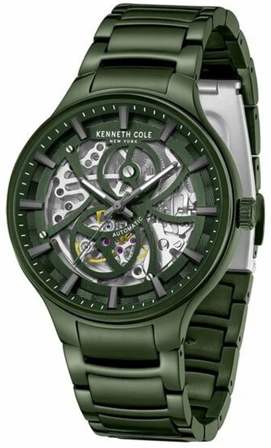 Image of Kenneth Cole Black Round Dial Leather Watch For Men Analog Watch - For Men