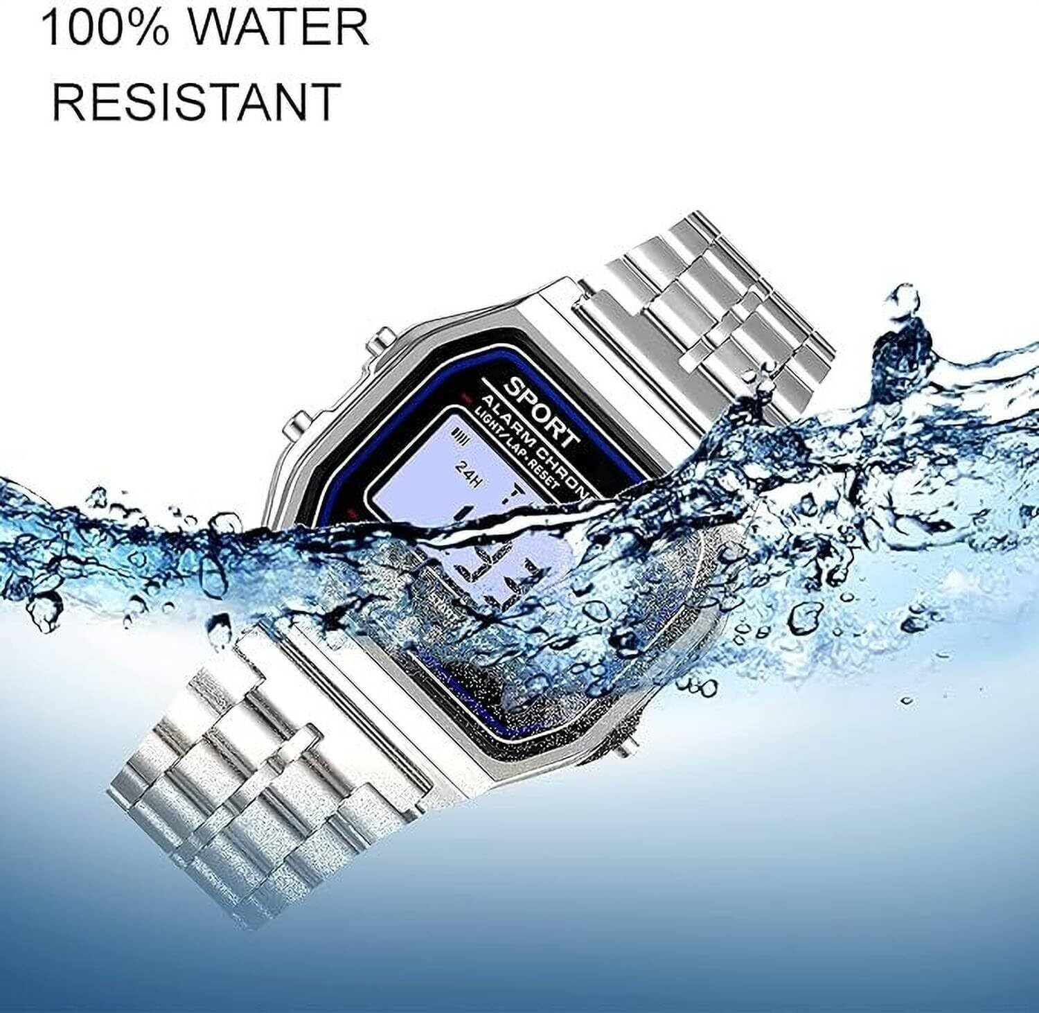 Image of Superkraft Sport Vintage silver watch for men s33 1 Years Warranty Digital Shockproof Sports Watch For Men, Boys& Girls S33 Digital Watch - For Boys & Girls