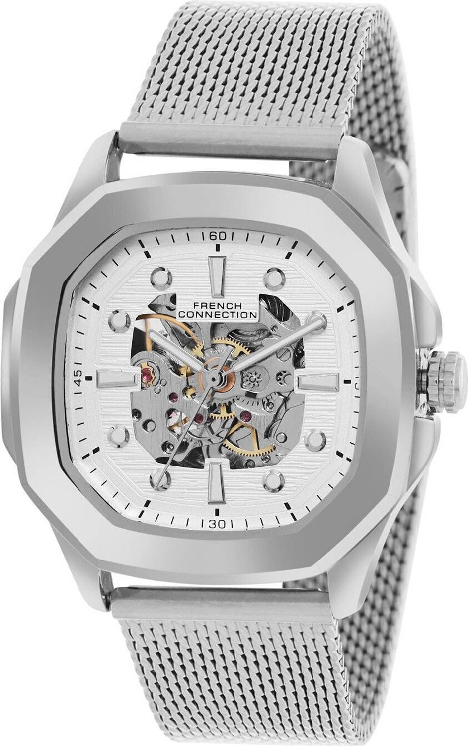 French Connection Men Silver Automatic Watch - Image 2