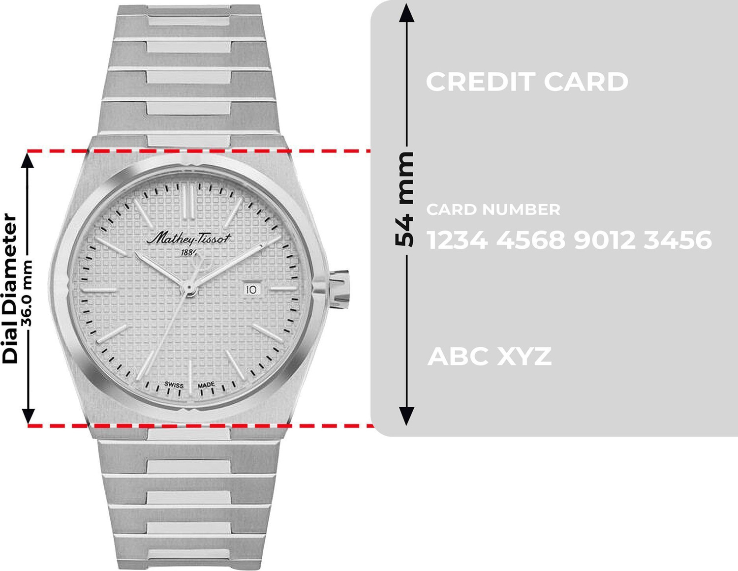 Image of Mathey-Tissot D117AS Swiss Made Quartz Silver Dial Analog Watch - For Women
