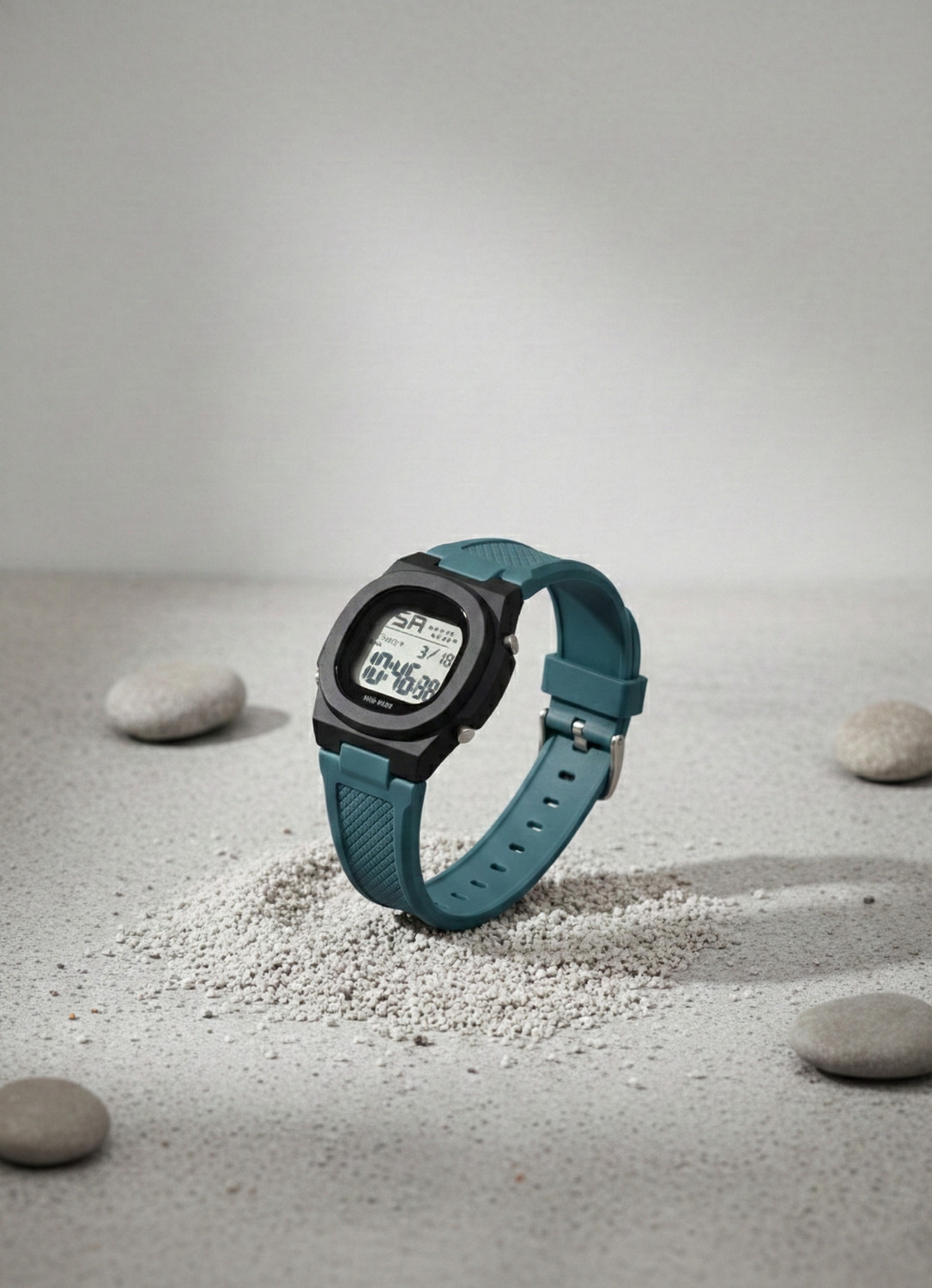 Image of Harbor 9147 Teal Blue Fresh Sporty Modern Digital Sports Watch For Men Digital Watch - For Men