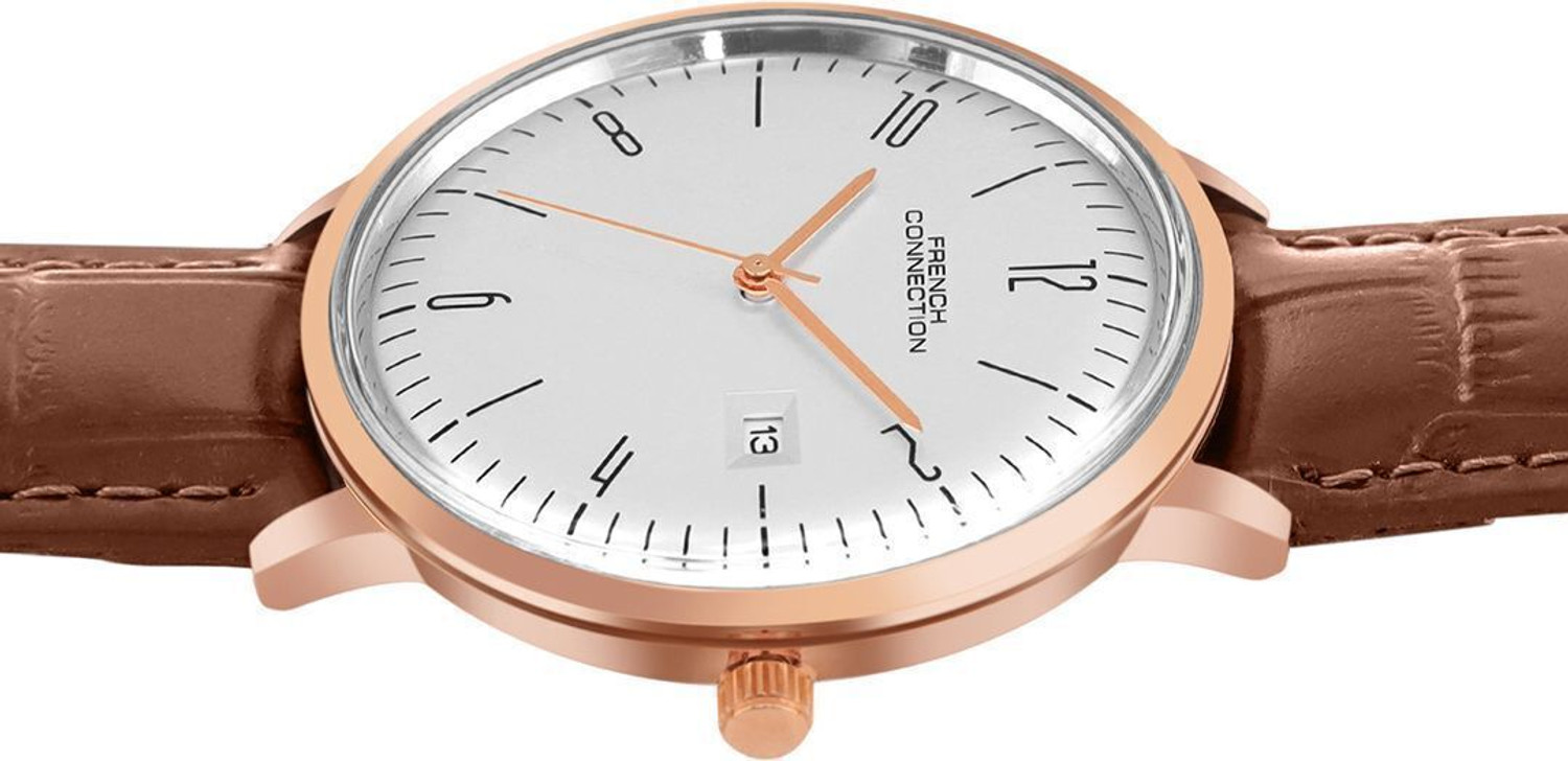 Image of French Connection Silver Sunray Dial | Analog Watch For Men's | FCN0163BRL Analog Watch - For Men
