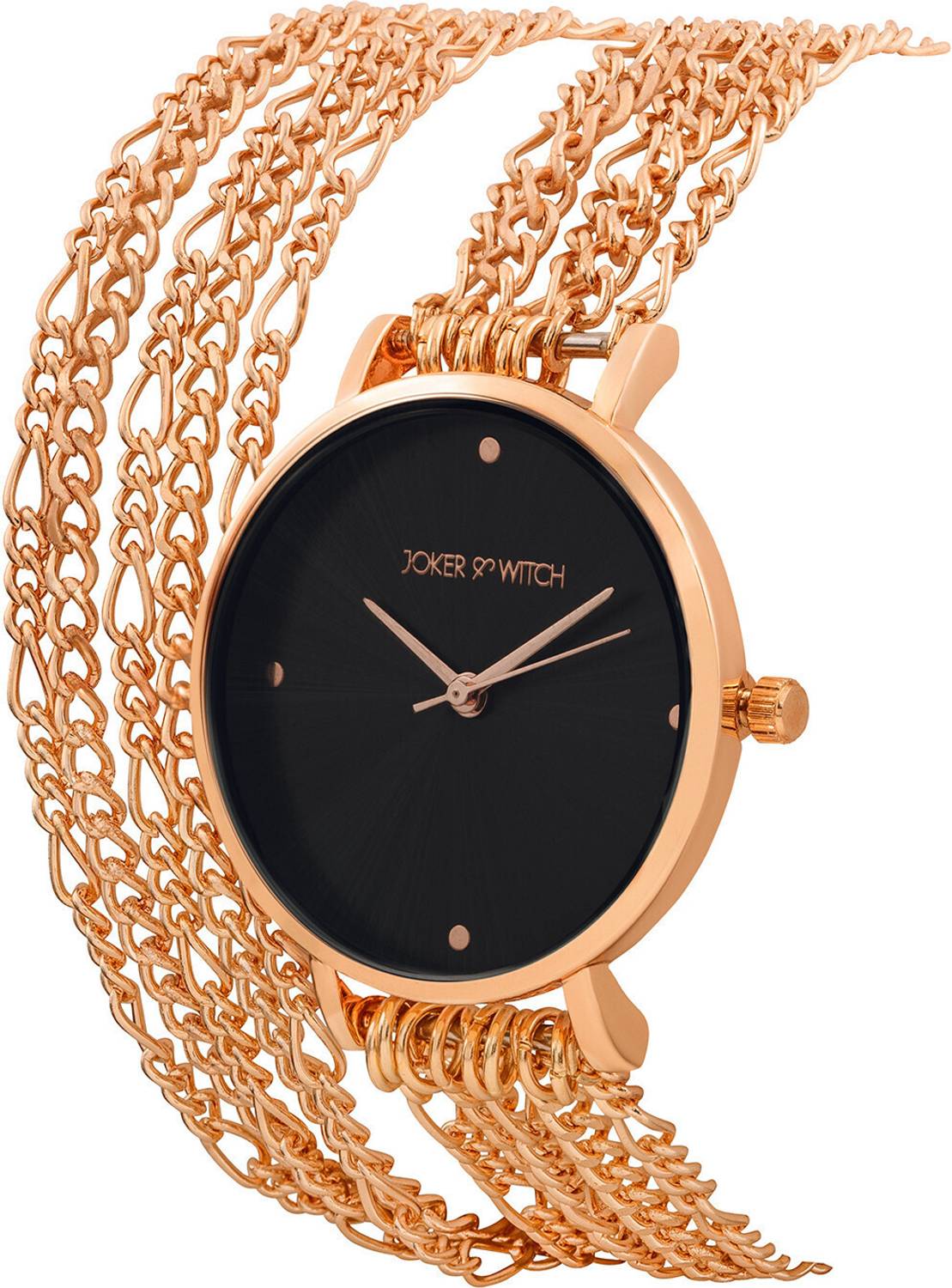 Joker & Witch Joker & Witch Zelda Black Dial Rose Gold Double