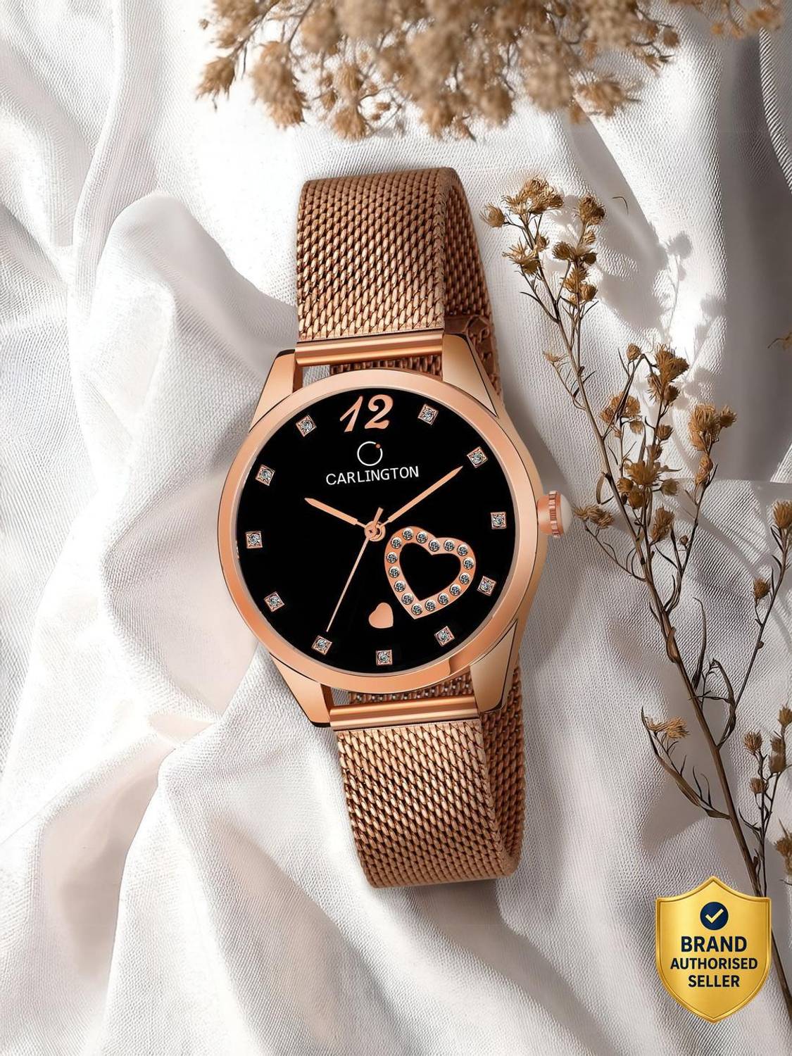 Carlington CT2006 Carlington Elite Ladies With Self Adjustable Mesh Strap And Water Resistant Analog Watch  - For Women