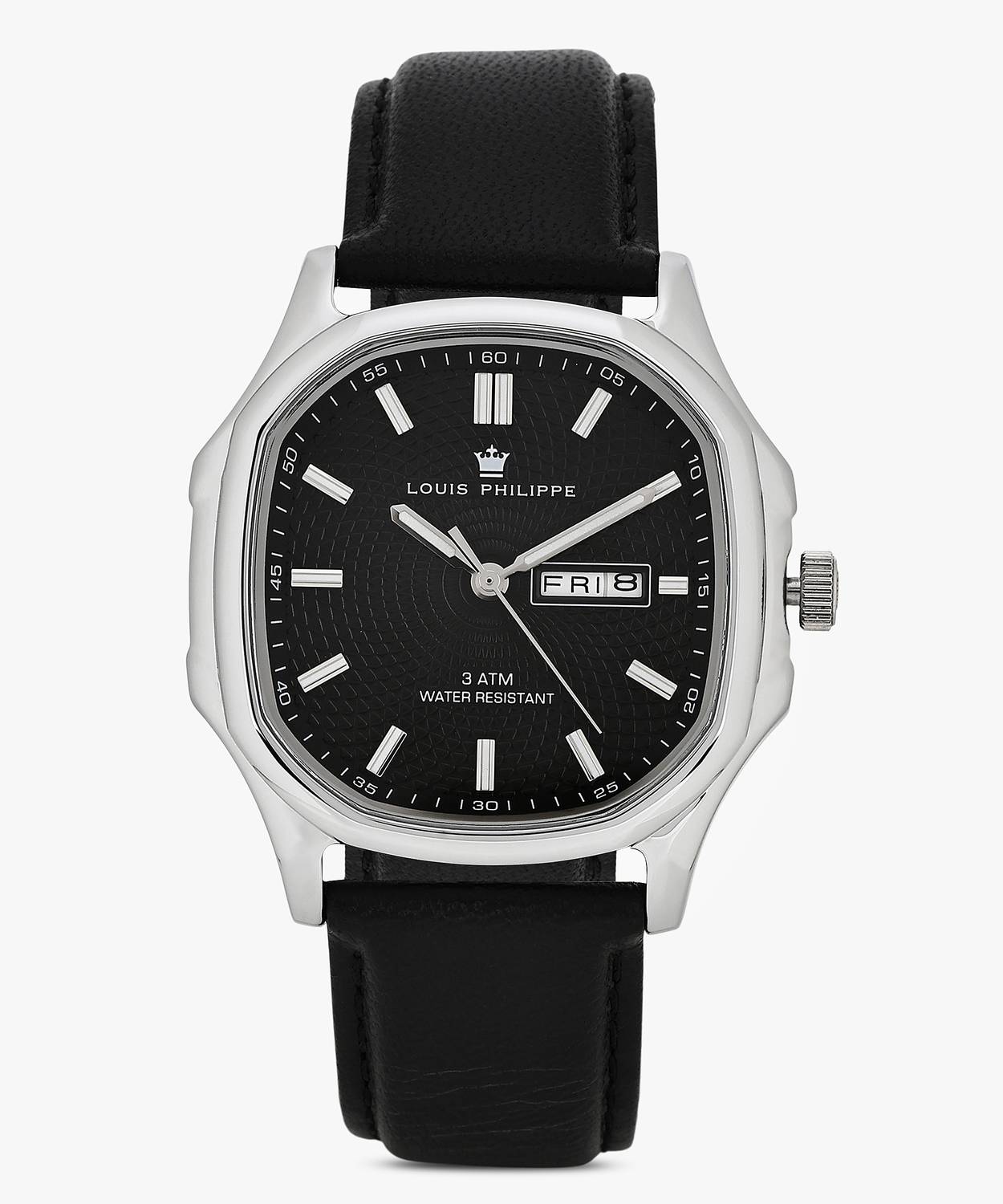 Louis Philippe Day-Date Black Dial Analog Watch for Men - Image 3