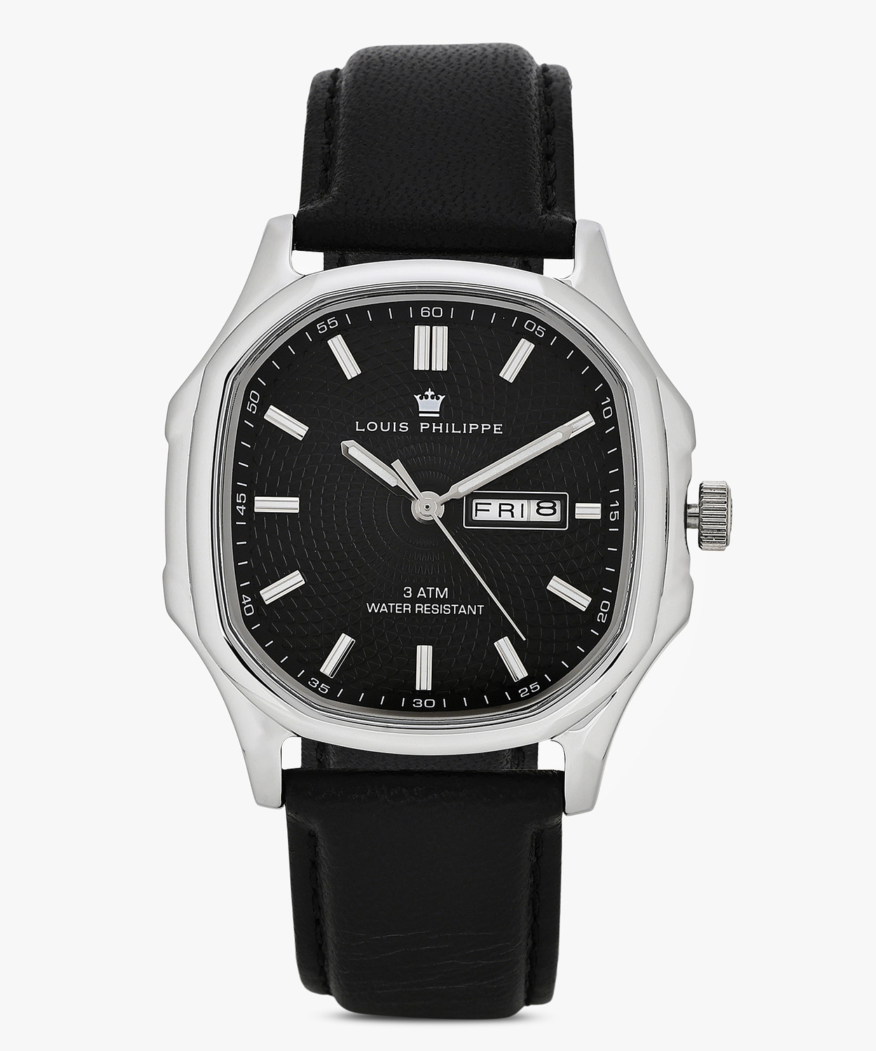 Image of Louis Philippe Day-Date, Black Dial Analog Watch - For Men