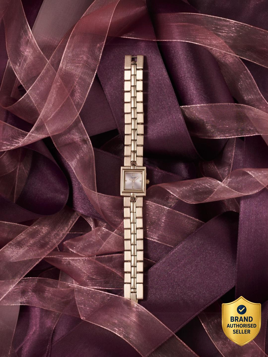 Image of SONATA Poze 8 Sonata Poze 8 Quartz Pink Dial IP Rose Gold Alloy Strap Analog Watch - For Women