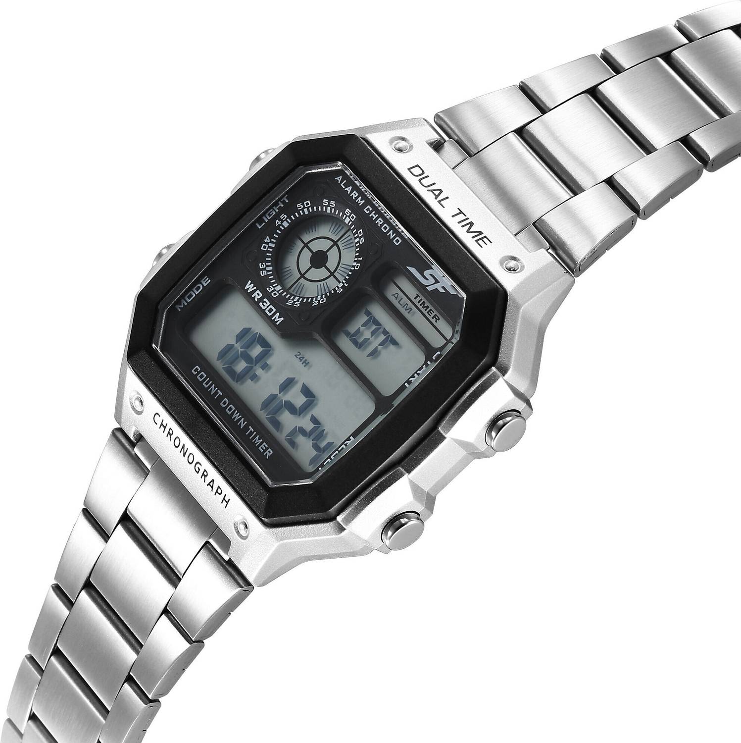 SONATA SF Hexa Metal Digital Black Dial Watch - Image 5