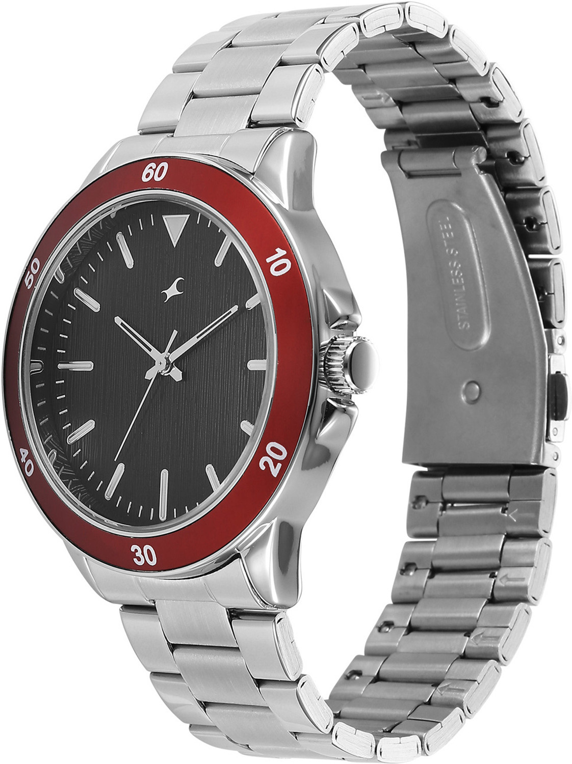Image of Fastrack Stunners X Fastrack Stunners X Quartz Black Dial Steel Stainless steel Strap Analog Watch - For Men