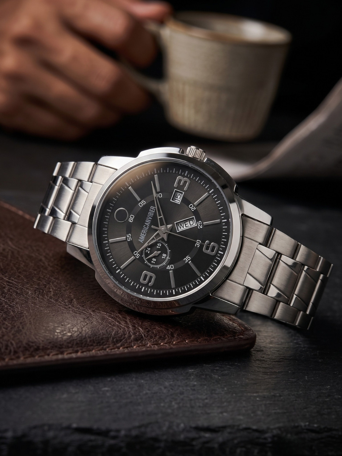 Image of Americanviber AVM0060 AMERICANVIBER | Men Watch | Adjustable Lock | Date Display | Watch Analog Watch - For Men