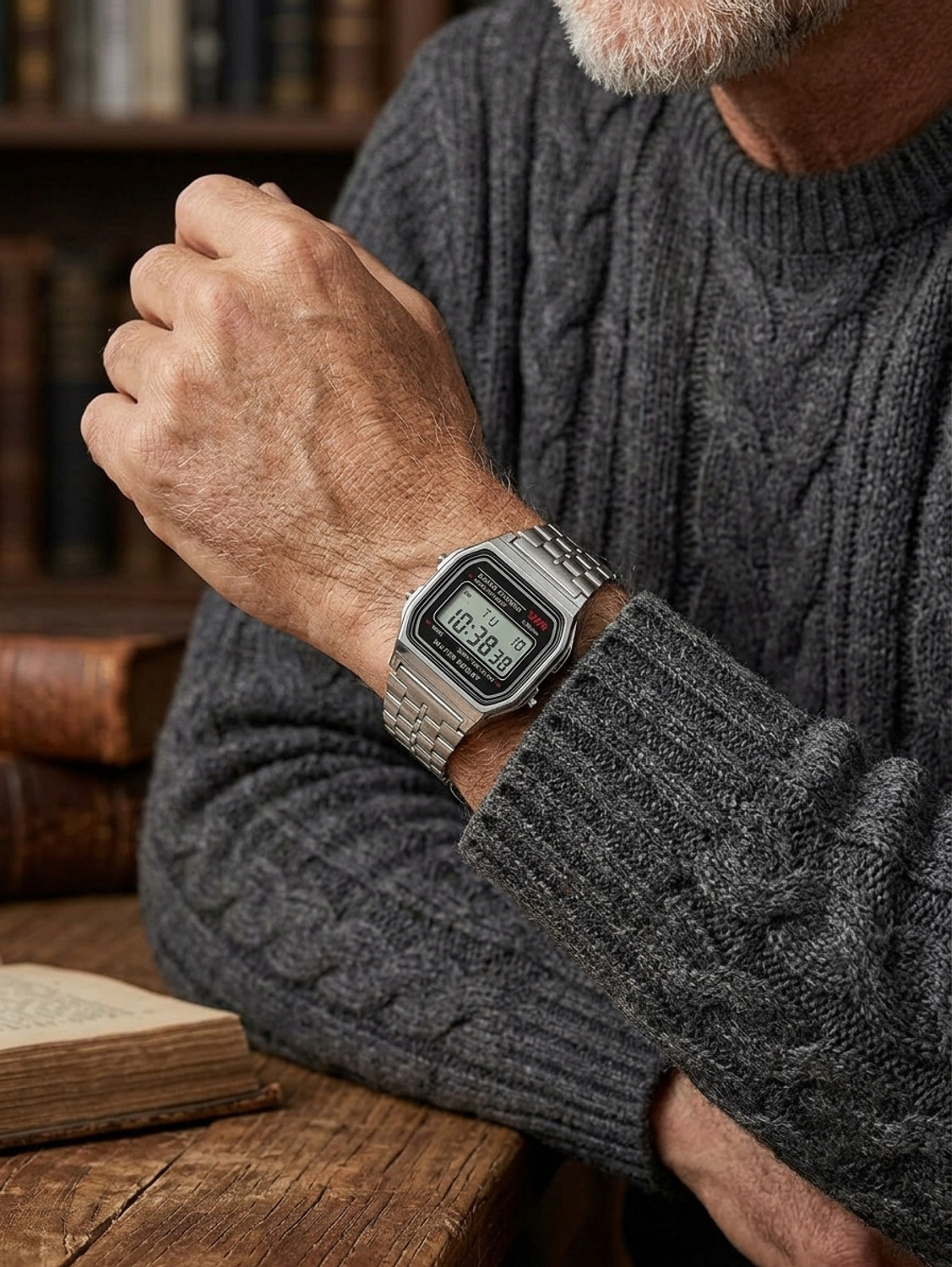 Image of Good Friend Vintage Digital Watch | Silver Stainless Steel Band | Water Resistant Unisex Digital Watch - For Men & Women