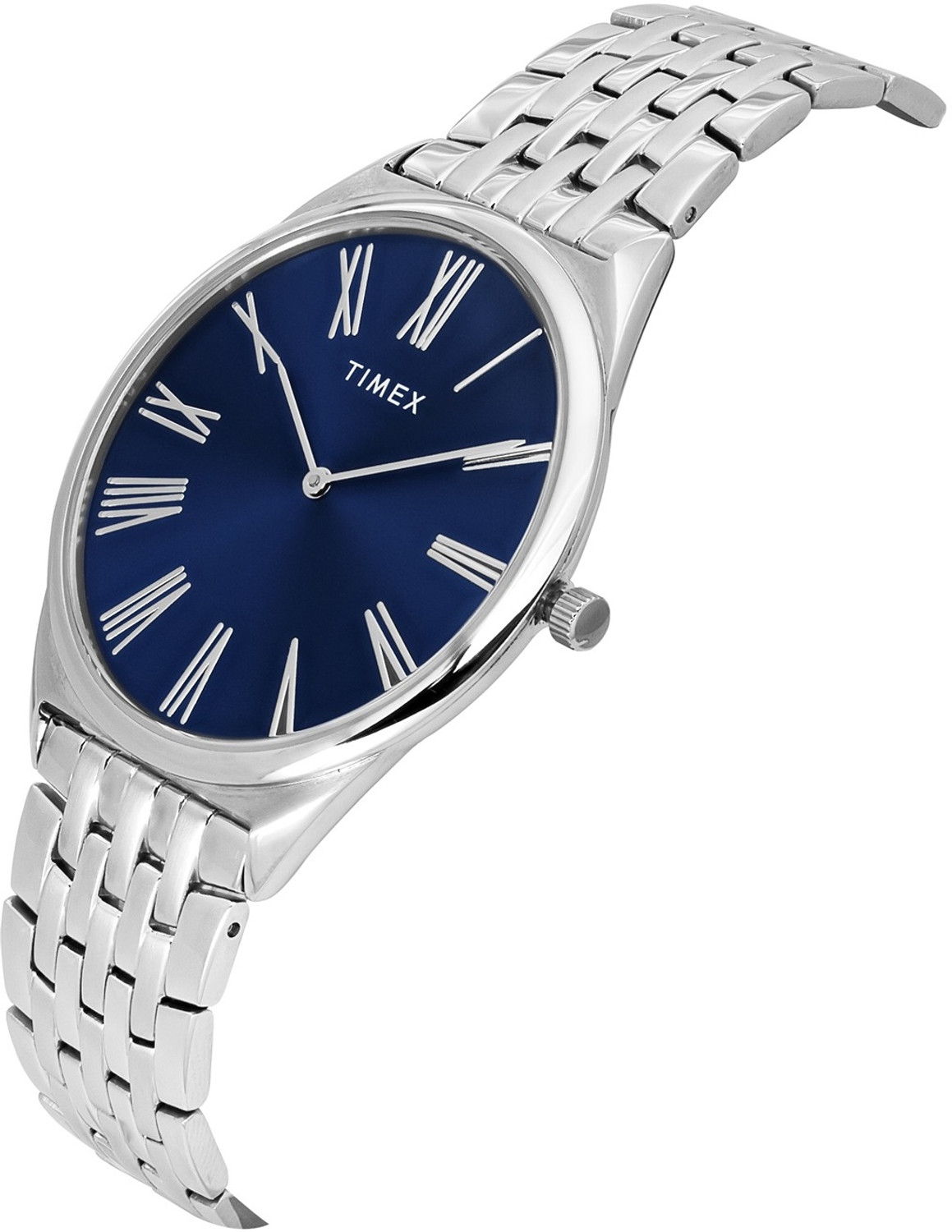 Image of TIMEX TWEG27901 Signio Round 40mm Blue Dial Analog Watch - For Men