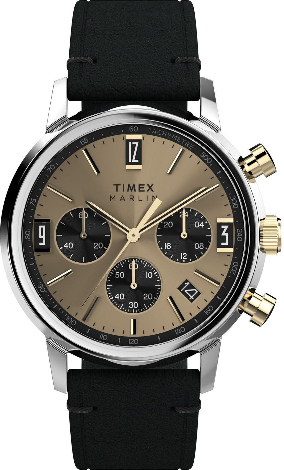 Image of TIMEX TWEG26709 Marlin Round 42mm Champagne Dial Analog Watch - For Men