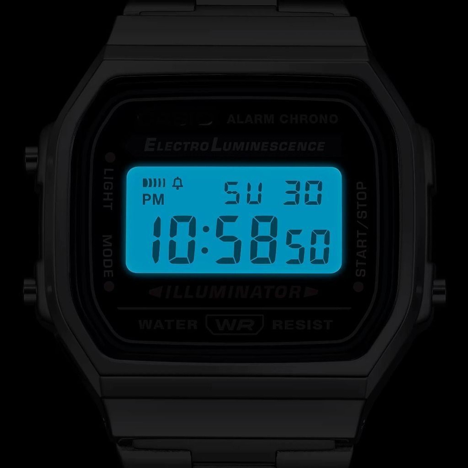 Image of Zadinga Dial Color: Grey, Case Shape: Rectangular Watch Movement Type: Quartz, Watch Display Type: Digital and Stainless Digital Watch - For Men & Women