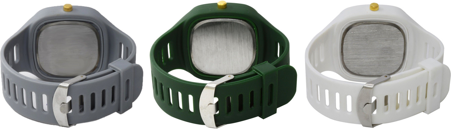 Image of FEMEO New Analogue Superb Best Quality Silicon rubber belt watch for men (Pack of 3) Analog Watch - For Men