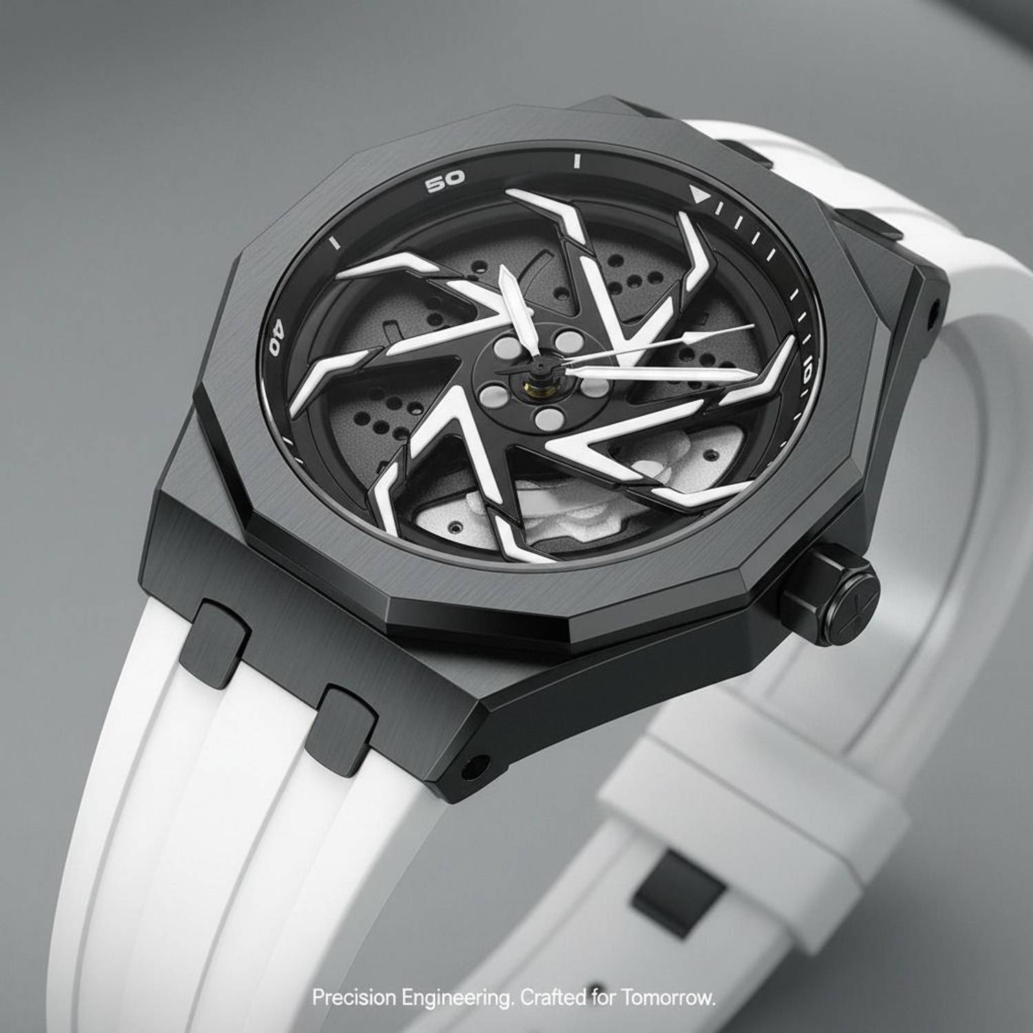 IIK Men's Car Wheel Watch with Spinning Rim - Image 4