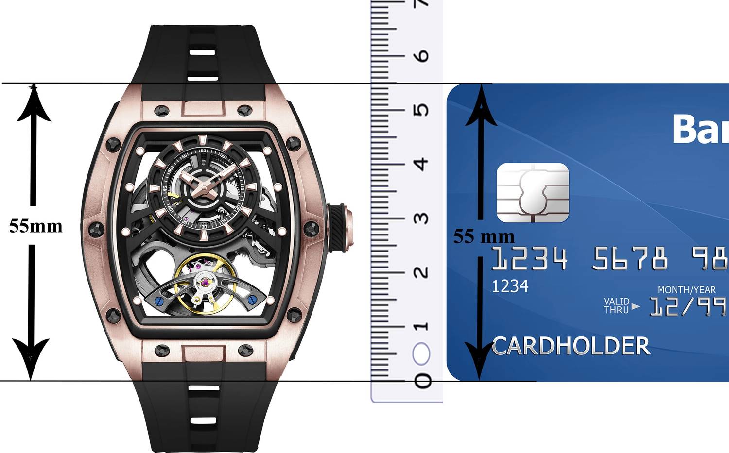 Alix AL2921 Rose Gold Mechanical Watch - Men - Image 5