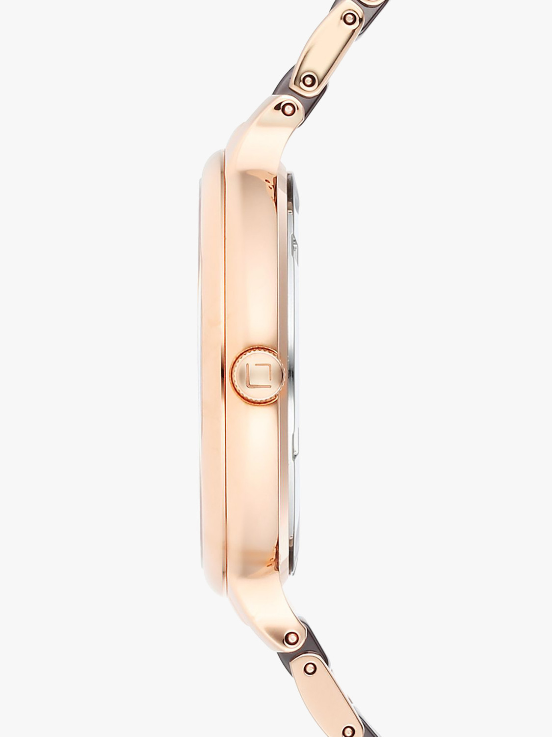 Image of XYLYS Xylys Swiss Rose Gold Steel And Ceramic Strap Mother Of Pearl Dial Analog Watch - For Women