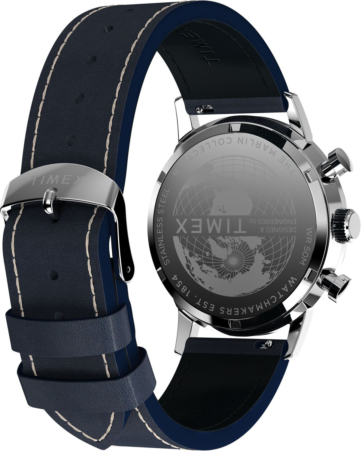 Image of TIMEX TW2W99000IK Marlin Round 40mm Blue Dial Analog Watch - For Men