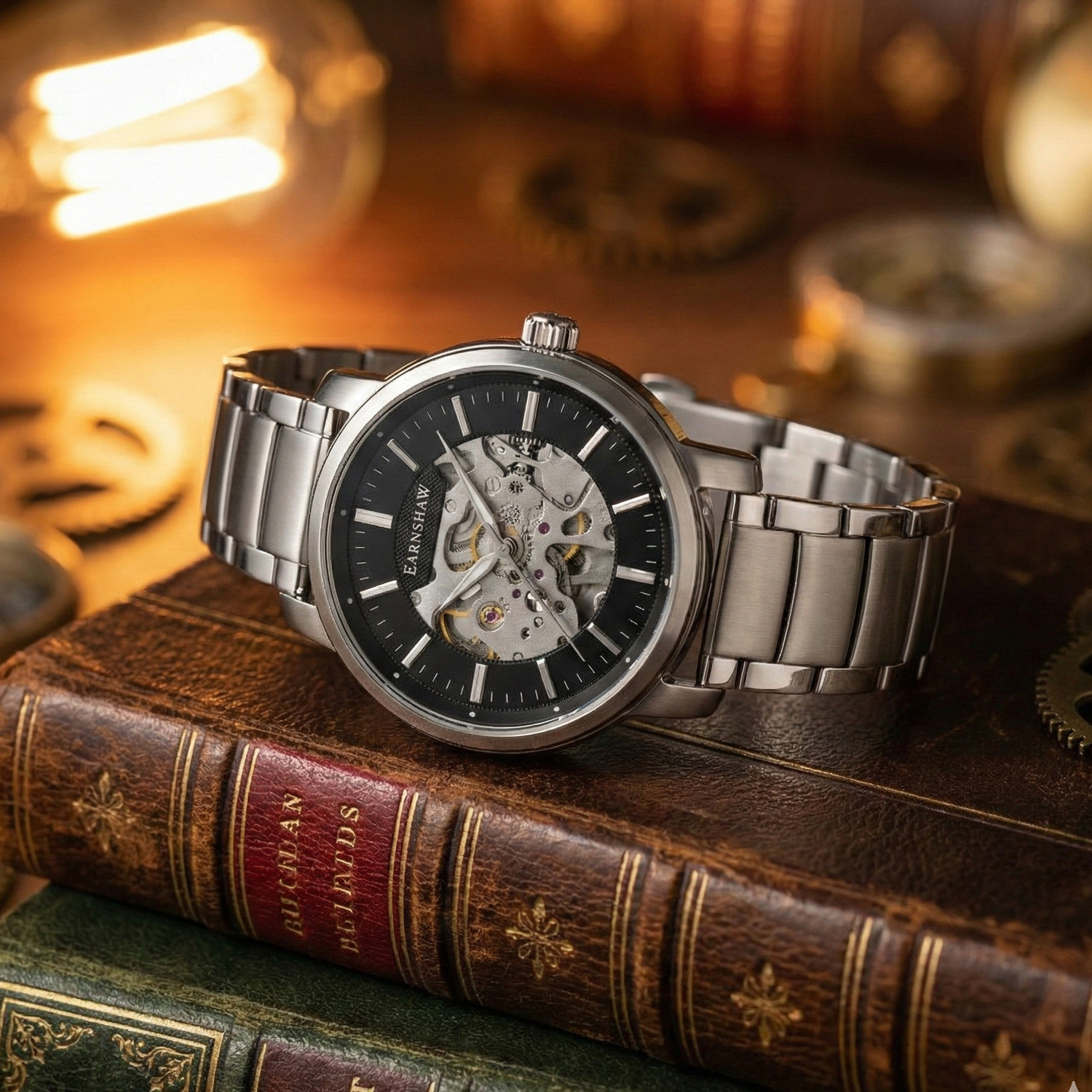 Image of Earnshaw New Holland Skeleton Automatic New Holland Skeleton Automatic Analog Watch - For Men