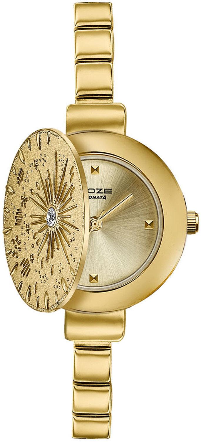 Image of SONATA Poze Drop 9.2 Poze 9 Quartz Gold Dial IPG Alloy Strap Analog Watch - For Women
