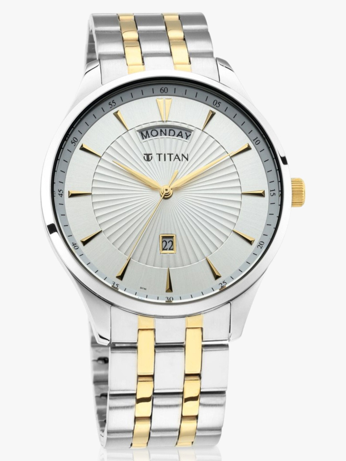 Image of Titan Titan Regalia Opulent Silver Dial Silver & Gold Stainless Steel Strap Analog Watch - For Men