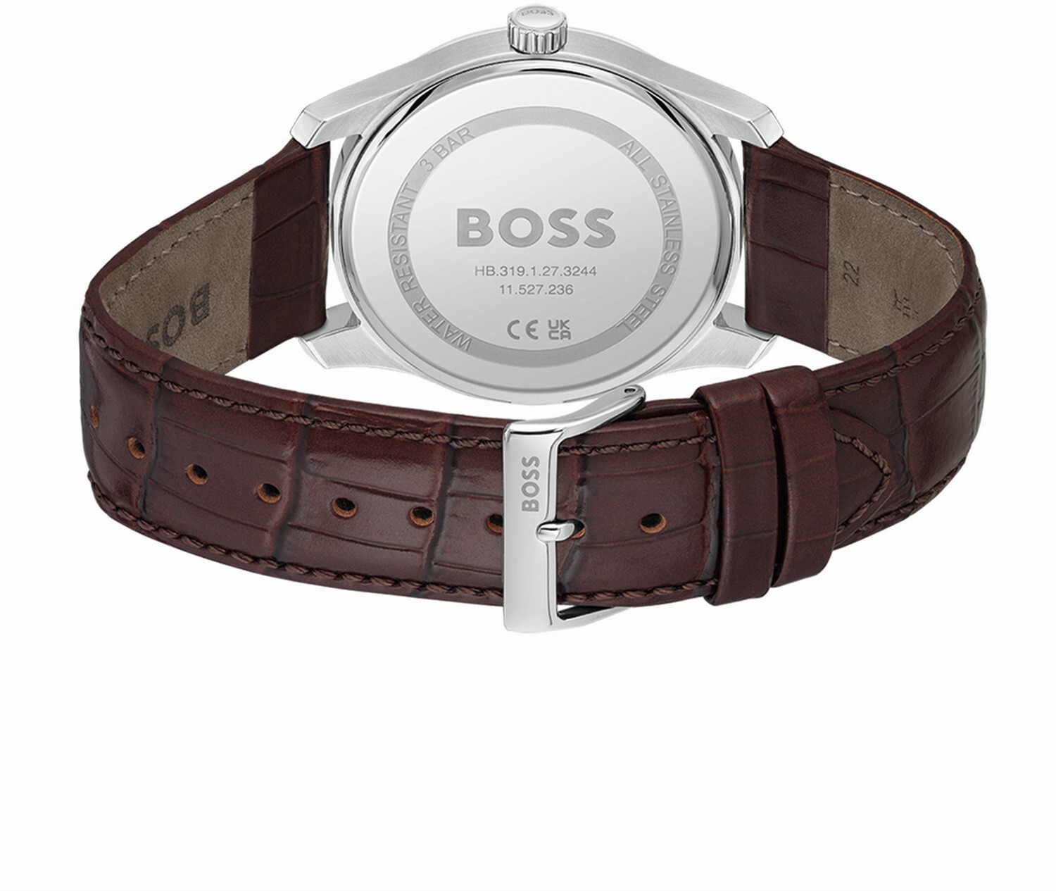 Image of Hugo Boss Principle Qtz Basic Silver White Round Dial Men's Watch - 1514114 Analog Watch - For Men 1514114
