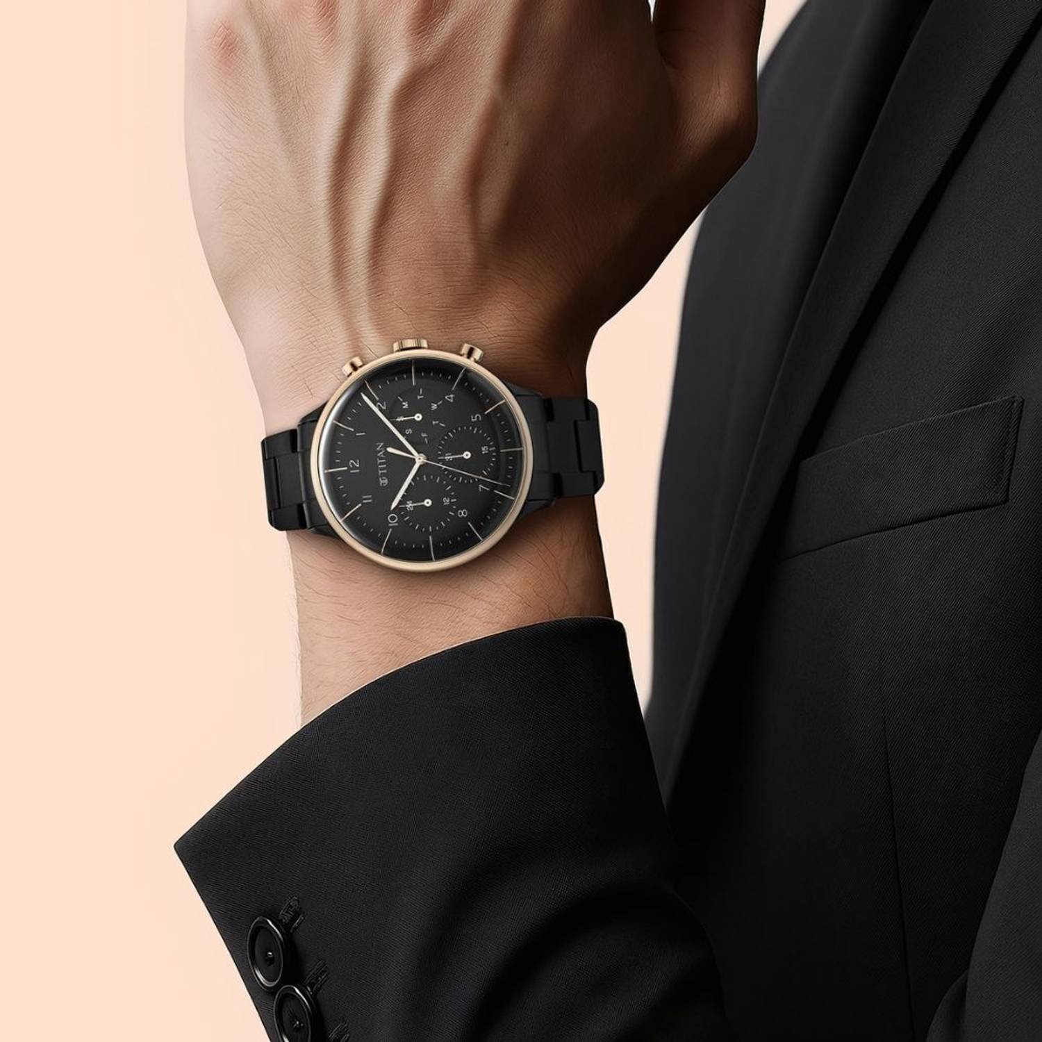 Titan 90102KM01 Titan Urban Magic Multifunction Black Dial Black Titan 90102KM01 Titan Urban Magic Multifunction Black Dial Black