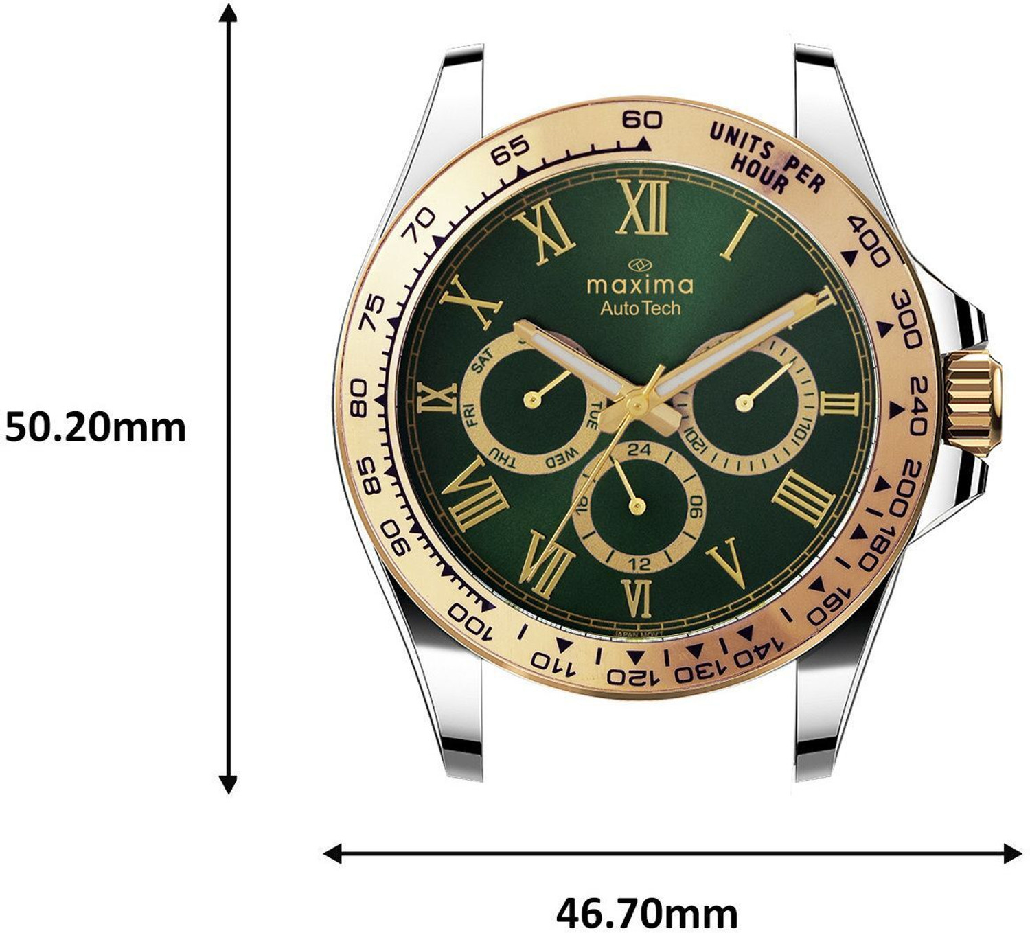 Image of MAXIMA 70782CMGT Auto Tech Collection Analog Watch - For Men