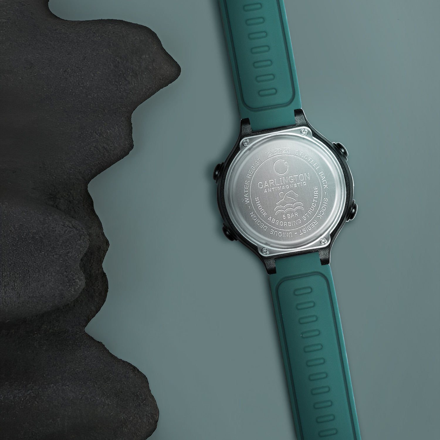 Image of Carlington Endurance 9120 Teal Endurance Series Digital Watch - For Men