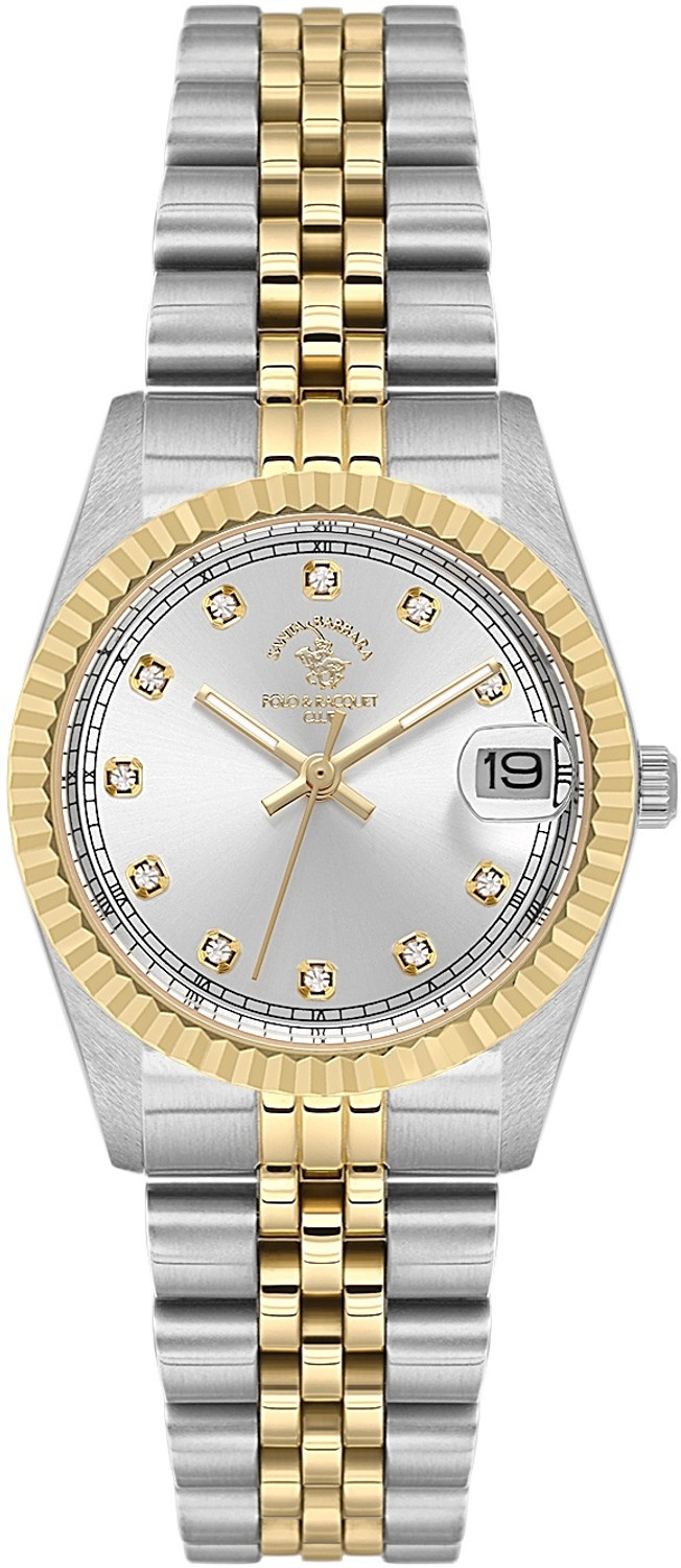 Image of Santa Barbara Polo & Racquet Club Winter-25 Quartz 2115 Movement Silver Dial Analog Watch - For Women