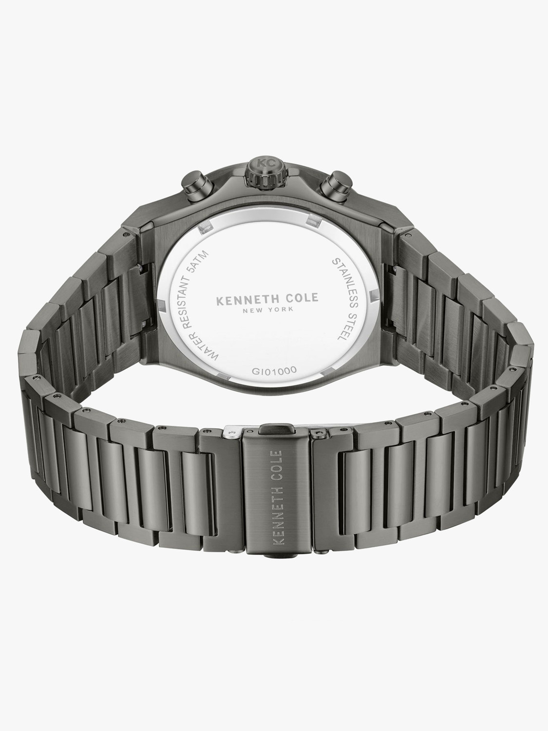 Image of Kenneth Cole Sport Kenneth Cole Sport Quartz Gun Dial Gun Stainless Steel Strap Analog Watch - For Men