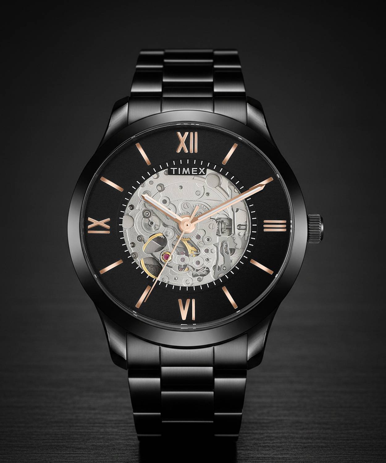 TIMEX Automatic Black Dial Analog Watch - Men - Image 2