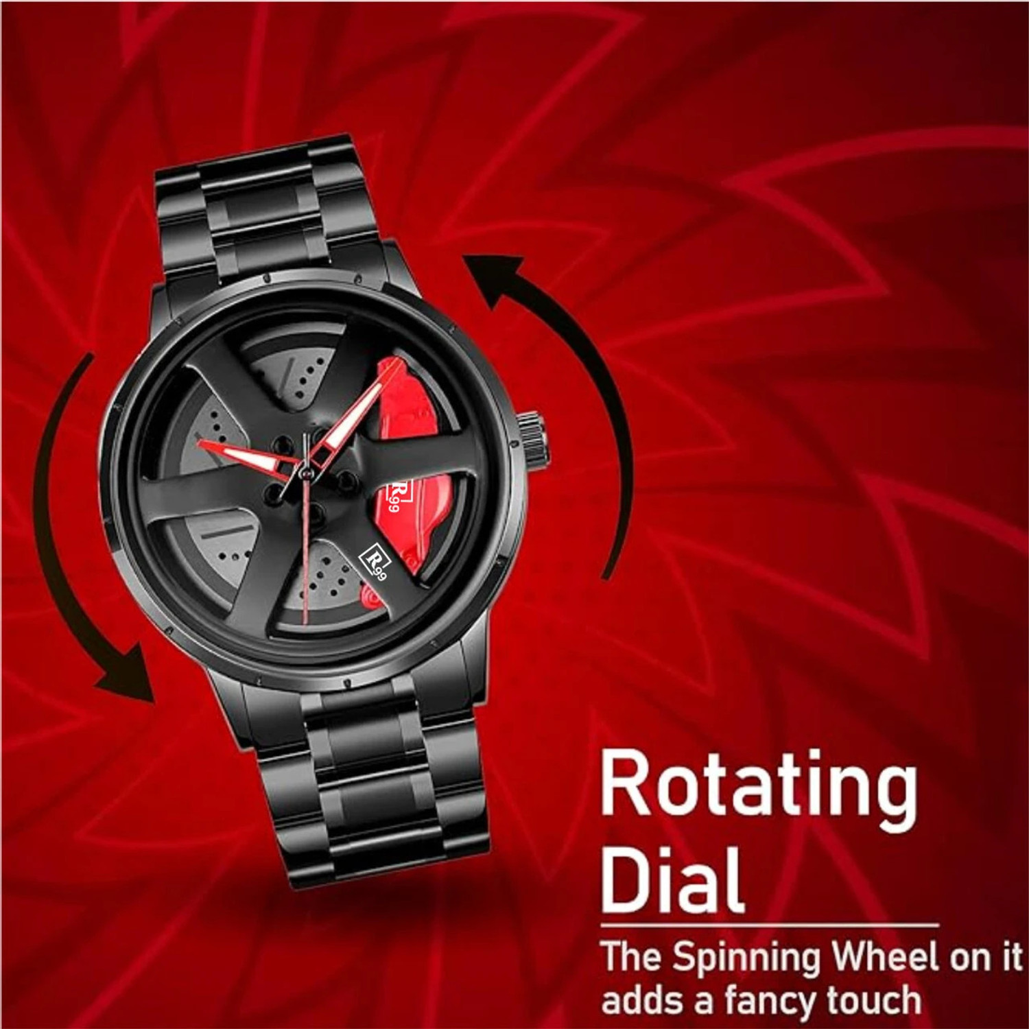 Wheel Rotation Watch Ipd Rotation Wheel For Men Watch 3D Rotating Spinning Watch Quartz Men ...