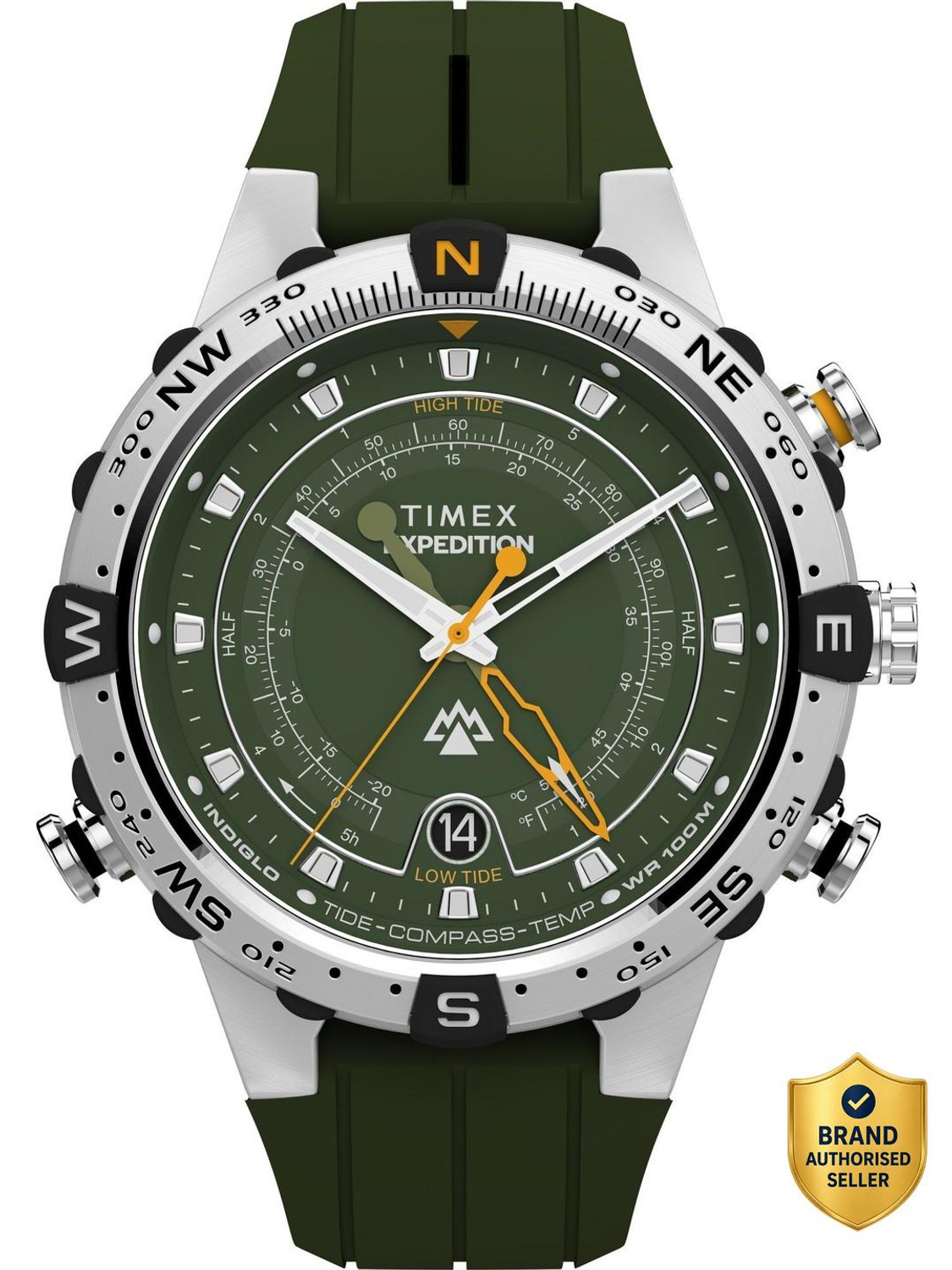 Image of TIMEX TW2Y14400UJ Round 45mm Green Dial Analog Watch - For Men