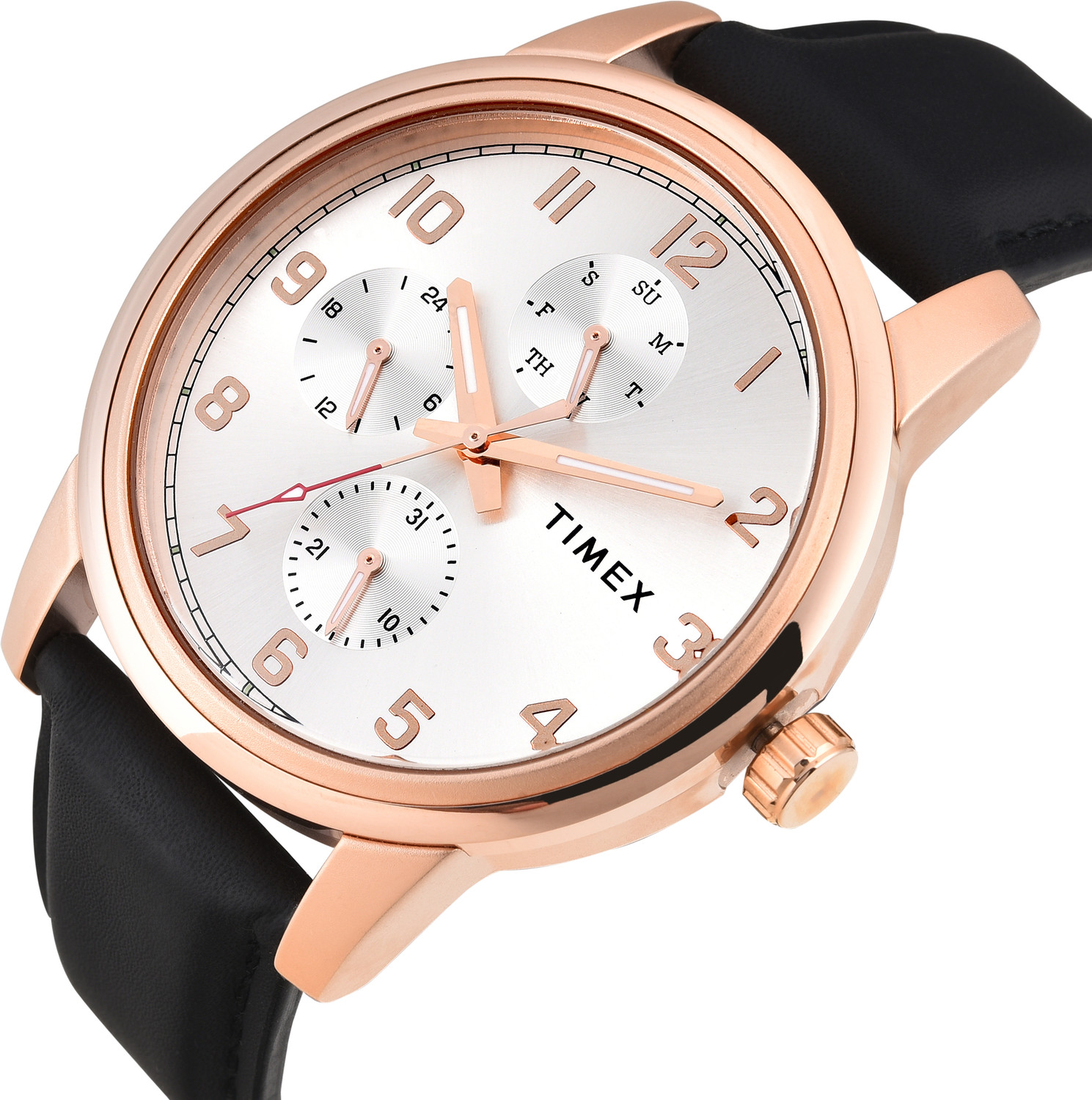 Image of TIMEX TWEG18908 Trendline Round 44mm Silver Dial Analog Watch - For Men