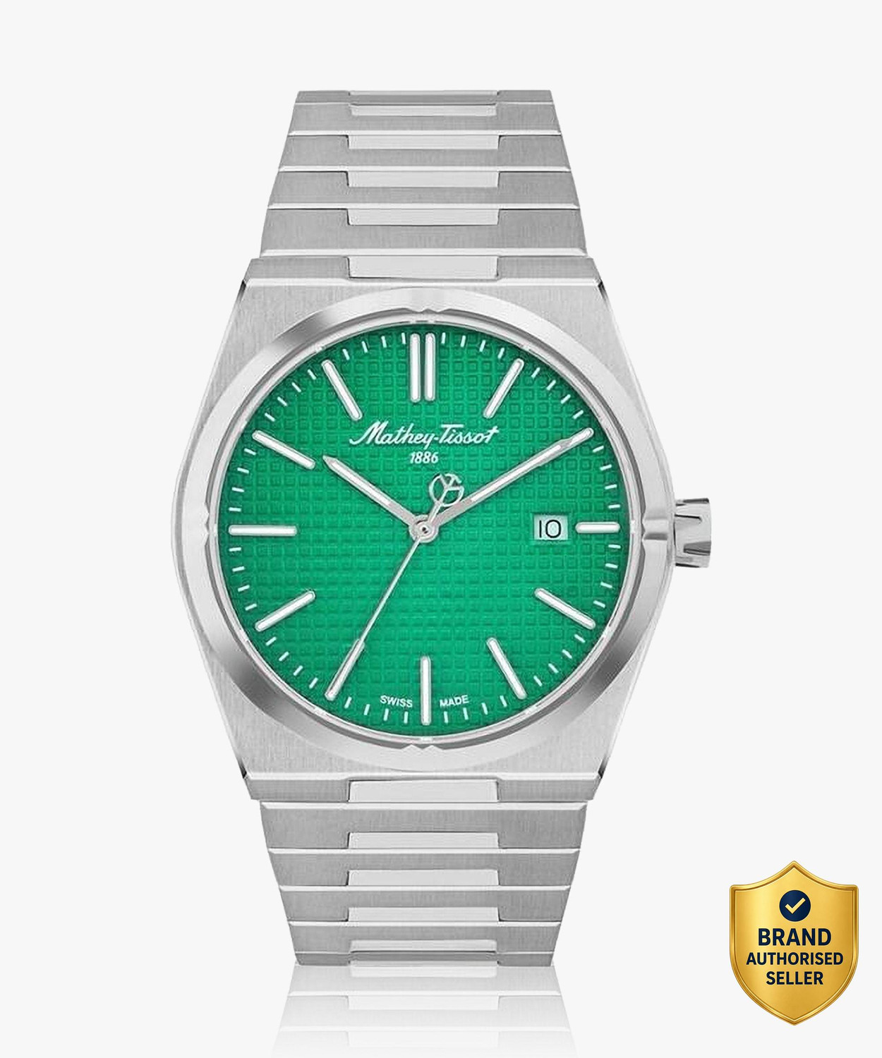 Image of Mathey-Tissot H117AV Swiss Made Quartz Green Dial Analog Watch - For Men