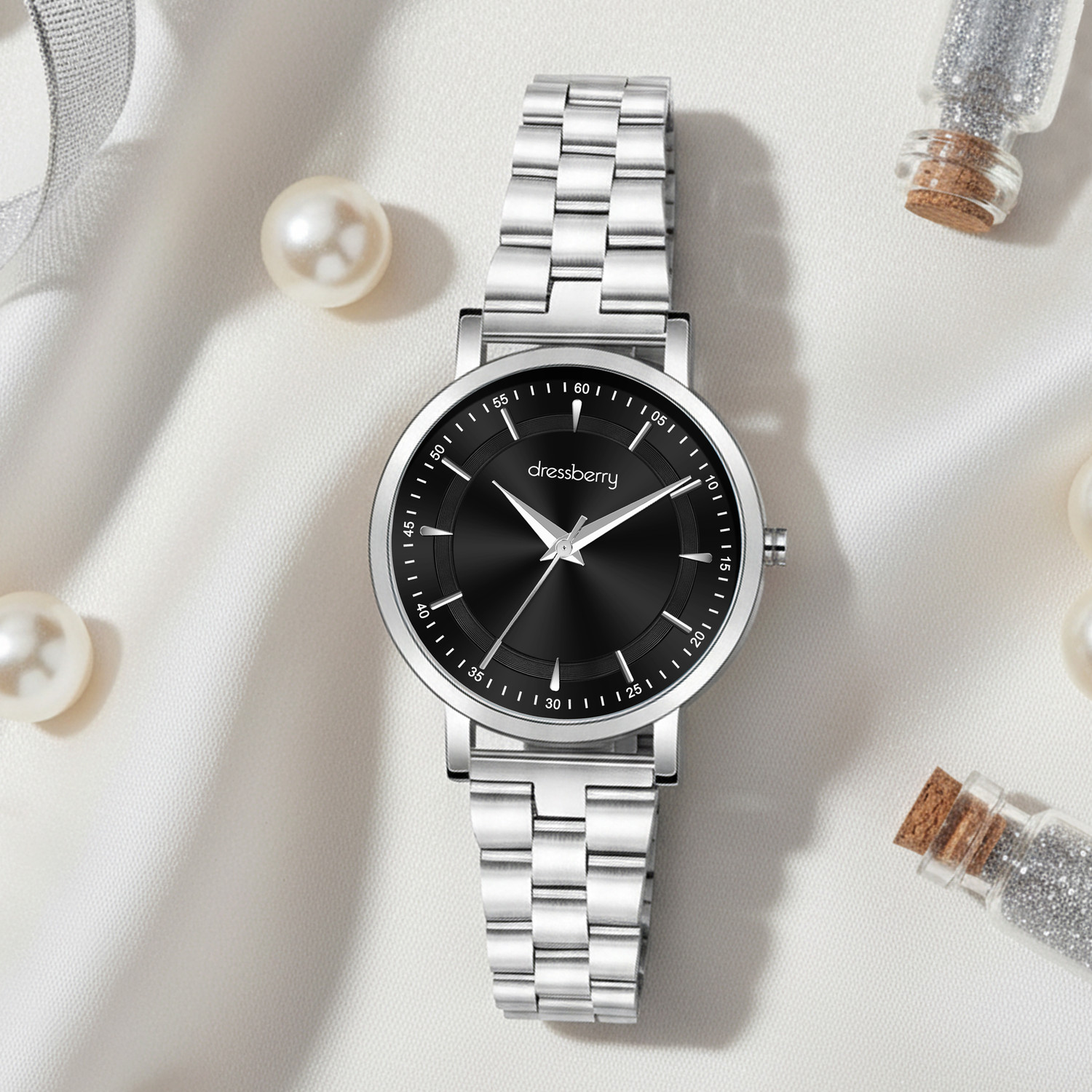 Image of Dressberry Dressberry Luxury-Inspired Watch with Bold Black Dial Design Analog Watch - For Women