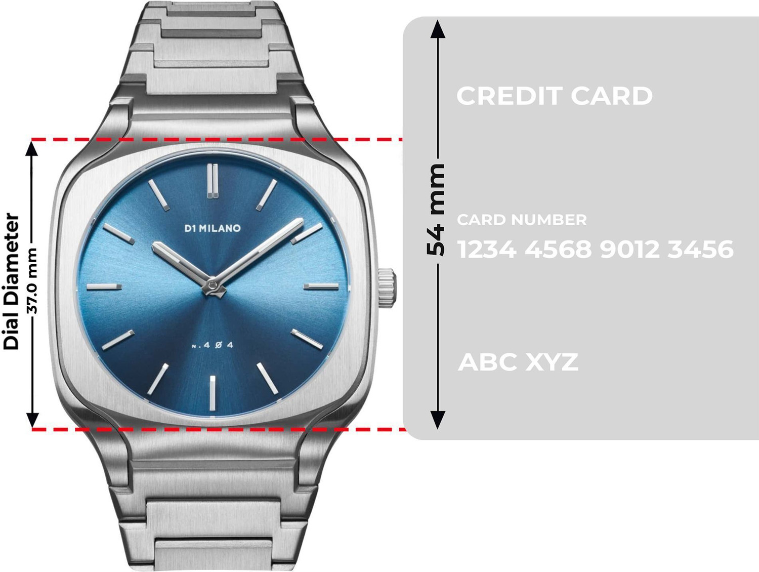 Image of D1 MILANO SQBJ07 Square Quartz Dial Soleil Blue With Silver Details Analog Watch - For Men & Women