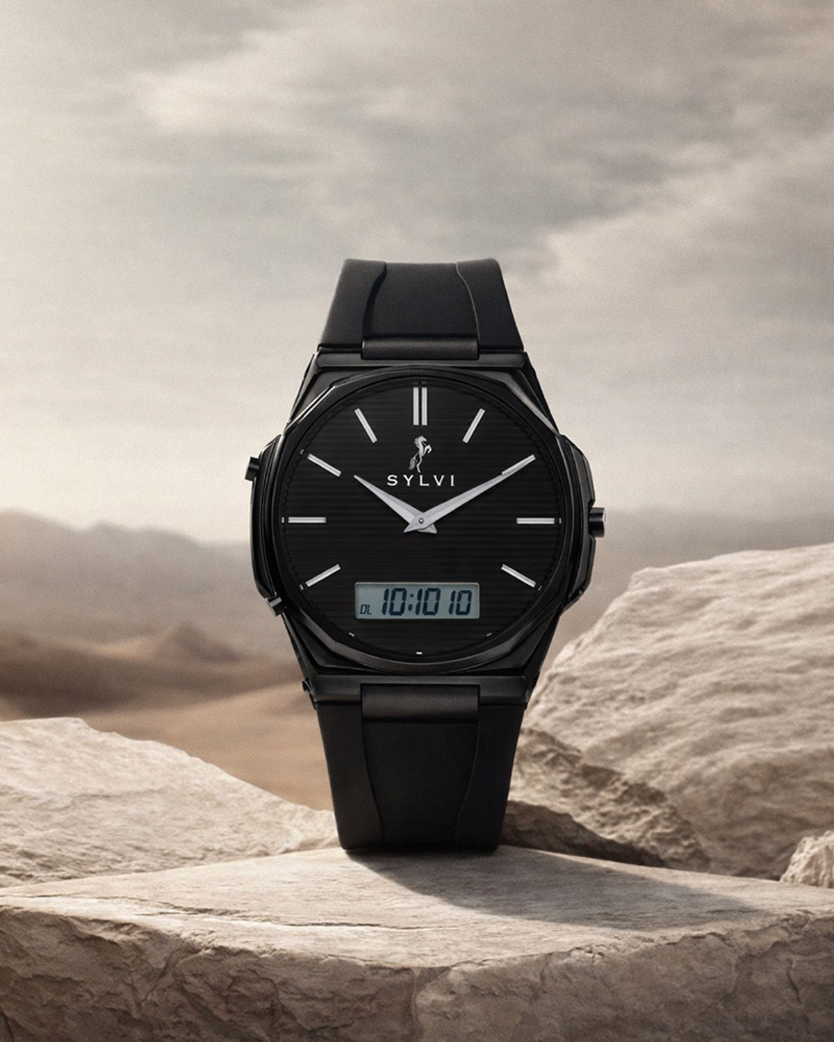 Image of Sylvi Blade Dual Time Analog-Digital Watch - For Men
