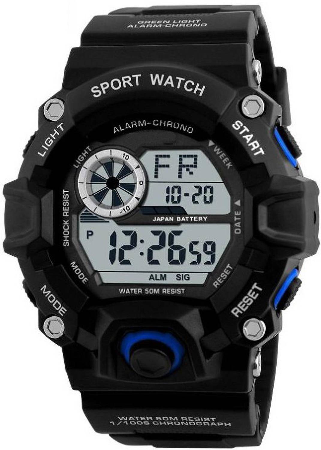 Acnos Water Resistance Water Resistance Digital Watch - For Men