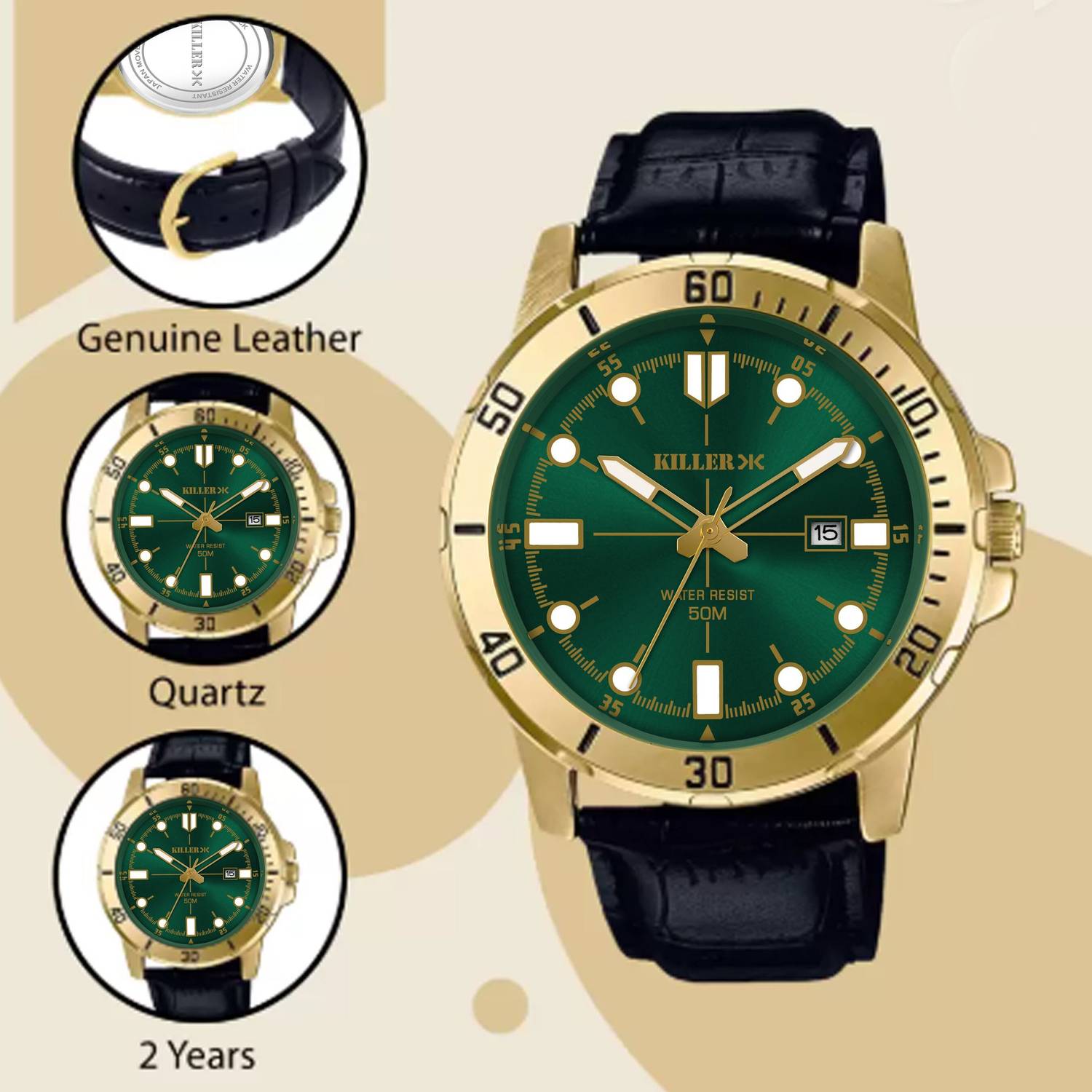 KILLER 7010 Golden Green Edition Watch - Image 5