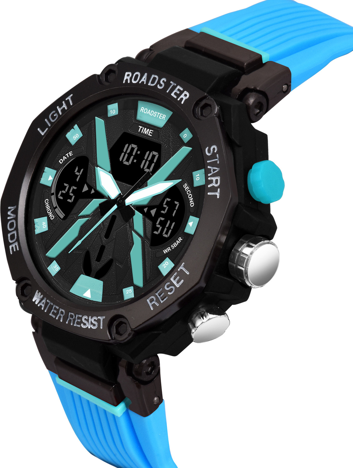 Image of Roadster Waterproof Multi-Functional Wrist Analog-Digital Watch - For Men