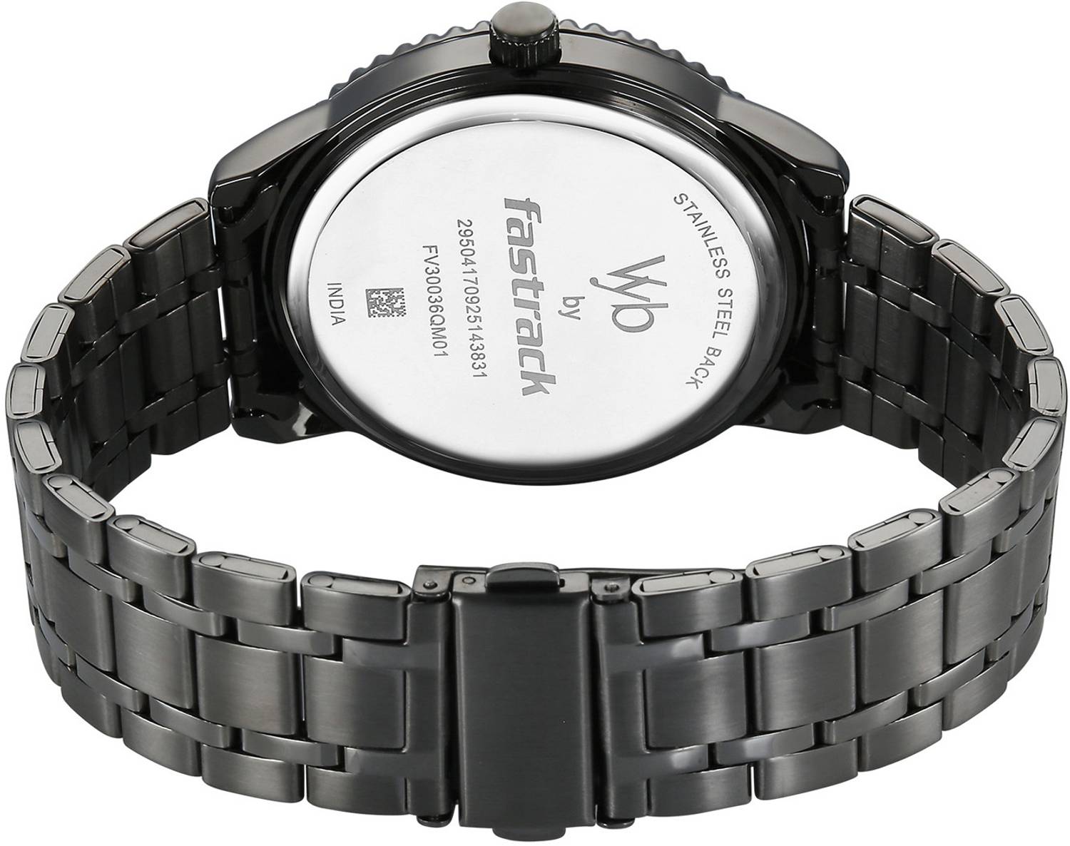 Fastrack Vyb Quest Blue Dial Gun Stainless Steel Watch - Image 4
