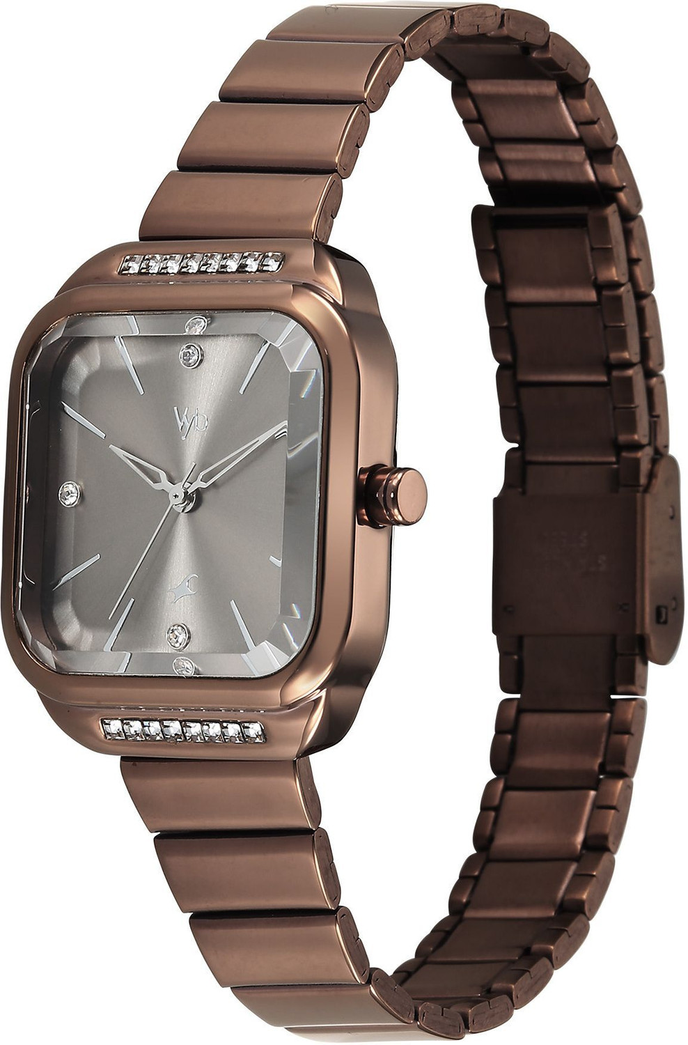 Image of Fastrack Vyb Seeker Minimalist Quartz Dial Rose Gold Alloy Strap Analog Watch - For Women