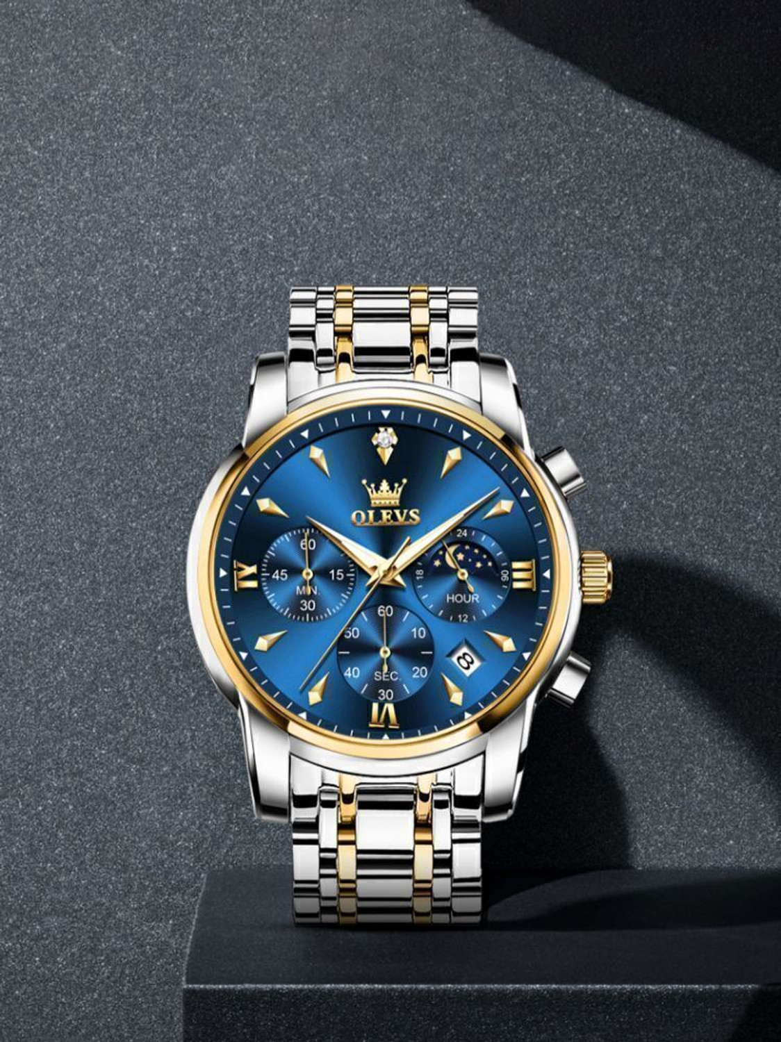 Image of OLEVS 3639 Multifunctional Waterproof Luminous Analog Watch - For Men
